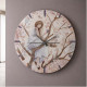 Orologio da parete rotondo con bassorilievo con retro in legno massello