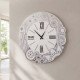 Orologio da parete rotondo grande con bassorilievo con retro in legno massello