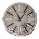 Orologio da parete rotondo medio con bassorilievo con retro in legno massello