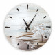 Orologio da parete rotondo moderno con bassorilievo con retro in legno massello