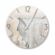 Orologio da parete rotondo piccolo con bassorilievo con retro in legno massello