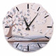 Orologio da parete rotondo piccolo con bassorilievo con retro in legno massello
