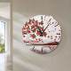 Orologio da parete rotondo piccolo con bassorilievo con retro in legno massello