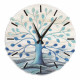 Orologio grande con bassorilievo con retro in legno massello