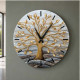 Orologio grande con bassorilievo con retro in legno massello