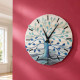Orologio grande con bassorilievo con retro in legno massello