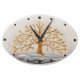 Orologio ovale con bassorilievo con retro in legno massello