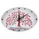 Orologio ovale con bassorilievo con retro in legno massello