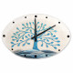 Orologio ovale con bassorilievo con retro in legno massello