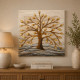 Quadro moderno Bassorilievo dipinto a mano con retro in legno massello