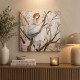 Quadro moderno con bassorilievo dipinto a mano con retro in legno massello