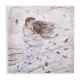 Quadro moderno con bassorilievo dipinto a mano con retro in legno massello