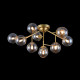 Lampadario da soffitto piccola dalle linee moderne con bocce in vetro soffiato