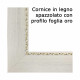 Quadro moderno dipinto a mano su tela in cotone "Candoro Bianco" 120x80