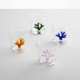 Bicchiere in vetro decorazione interna con corallo