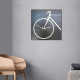 Orologio da parete in metallo quadrato dal design moderno "Bicicletta"