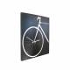 Orologio da parete in metallo quadrato dal design moderno "Bicicletta"