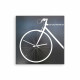 Orologio da parete in metallo quadrato dal design moderno "Bicicletta"