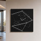 Orologio da parete minimalista con disegno a serigrafia geometrica "TIME LINE"