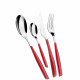 Posate da tavola in acciaio set 24pz linea "Glamour"