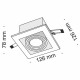 Faretto da incasso con struttura in metallo in stile moderno