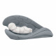 Bomboniera Battesimo - Scultura con bambino che dorme tra le ali colorate