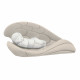 Bomboniera Battesimo - Scultura con bambino che dorme tra le ali colorate