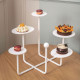 Alzatina per dolci in acciaio verniciato in stile moderno "Coral"