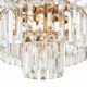 Lampadario piccolo in metallo con diffusori in vetro in stile moderno