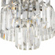 Lampadario piccolo in metallo con diffusori in vetro in stile moderno