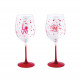 Set 2 calici vino in vetro