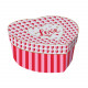 Set 2 tazze con manico, piattino con cuore e cucchiaini