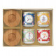 Set 4 bicchierini da caffe con piattino in bamboo