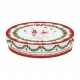 Set 4 piatti da dessert in porcellana con decori natalizi