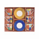 Set 6 tazzine con piattini in porcellana dal design moderno ed elegante