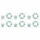 Set 6 tazzine con piattini in porcellana dal design moderno ed elegante