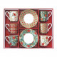 Set 6 tazzine da caffe con piattino in porcellana