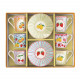 Set 6 tazzine da caffe con piattino in porcellana