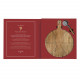 Tagliere pizza in legno con tagliapizza