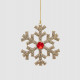 Addobbo per albero di natale con fiocco di neve