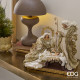 Presepe con natività in tessuto con base