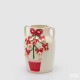 Vaso piccolo in ceramica con decori natalizi