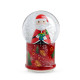 Palla di neve a luci led e carillon con Babbo Natale