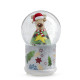 Palla di neve a luci led e carillon con Renna