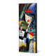 Quadro astratto moderno in tela dipinta a mano "Regina" 50x150