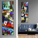 Quadro astratto moderno in tela dipinta a mano "Regina" 50x150