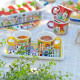 Set 2 mini mug con vassoio in ceramica "Paese Mio"