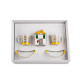Set 2 tazze con piattino e zuccheriera in porcellana dal design moderno