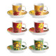 Set 6 tazzine di caffè in porcellana dal design moderno
