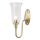 Applique a parete classica con struttura in alluminio diffusore in vetro a LED